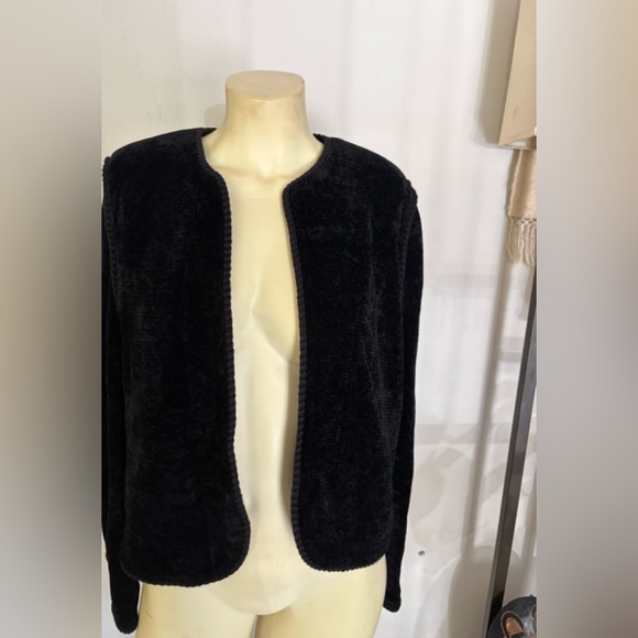 St. John Sport Black Teddy blazer Size 10Jacket - Picture 4 of 11